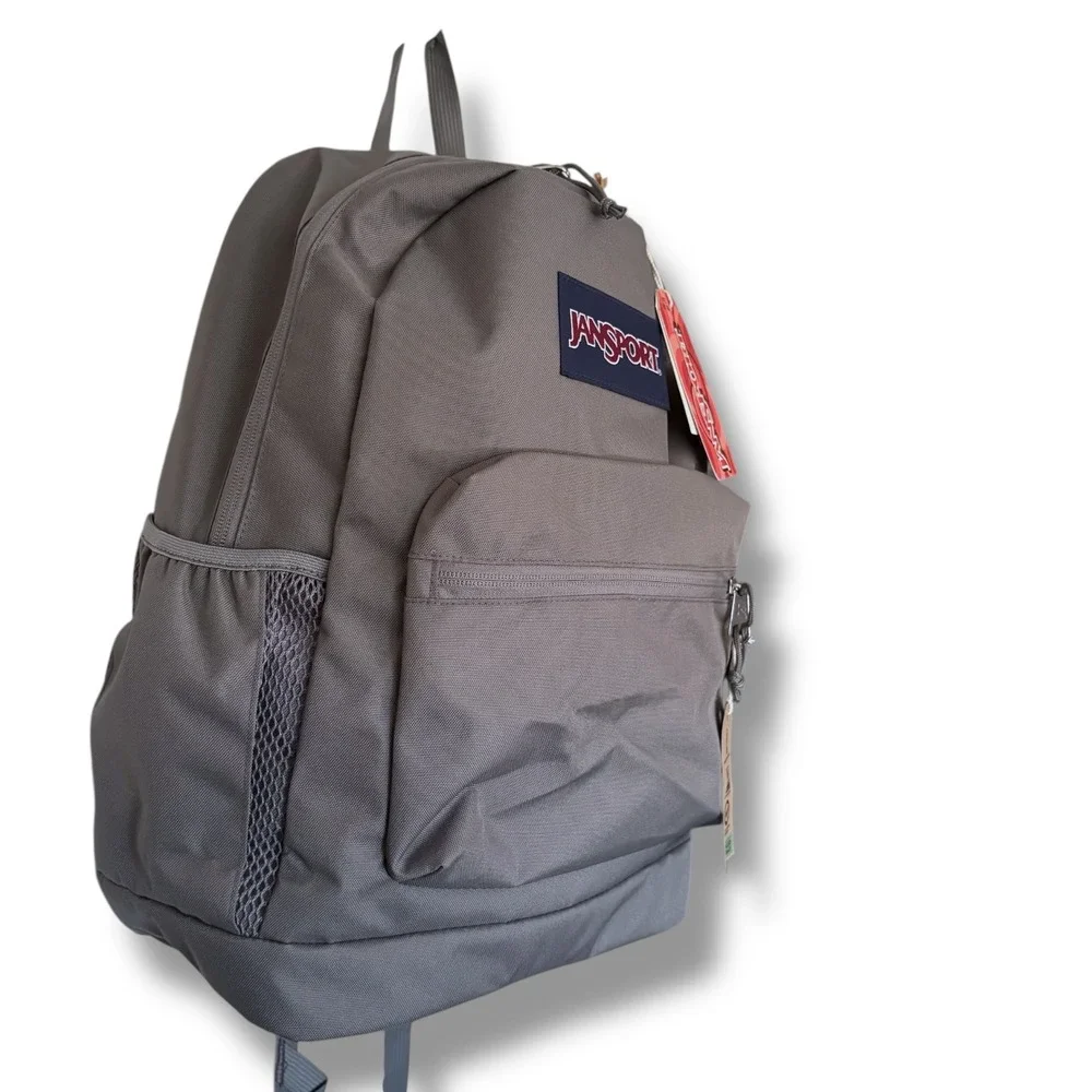 JanSport Cross Town Backpack Graphite Grey‎ 15 Inch Laptop Sleeve NEW
